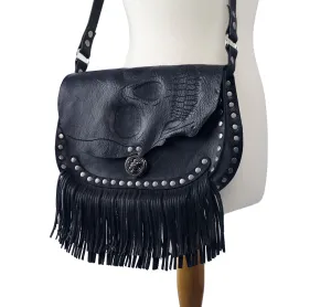 Skull cross body with fringe - Extra Large.