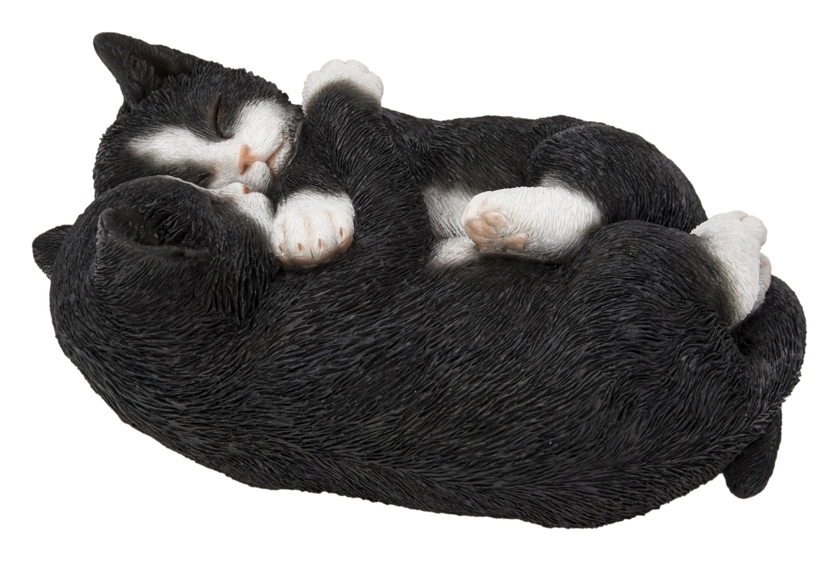 Sleeping Couple Cats - Black And White