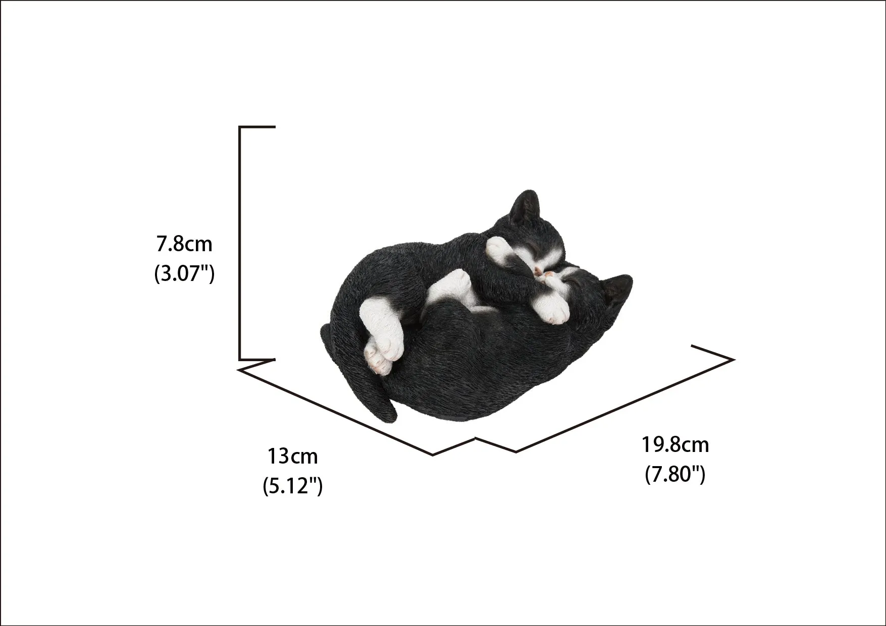 Sleeping Couple Cats - Black And White