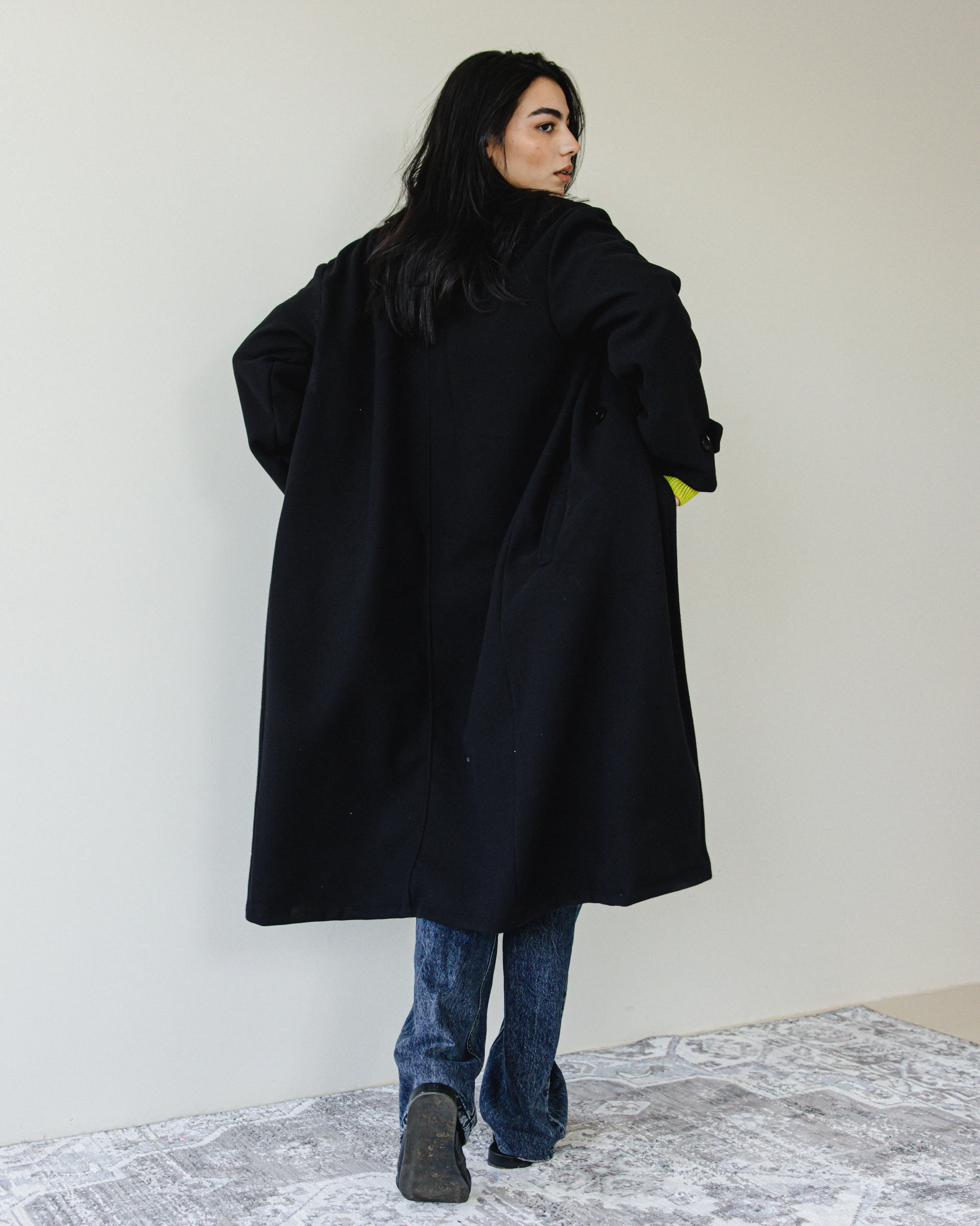 SOFT OVERSIZED COAT BLACK