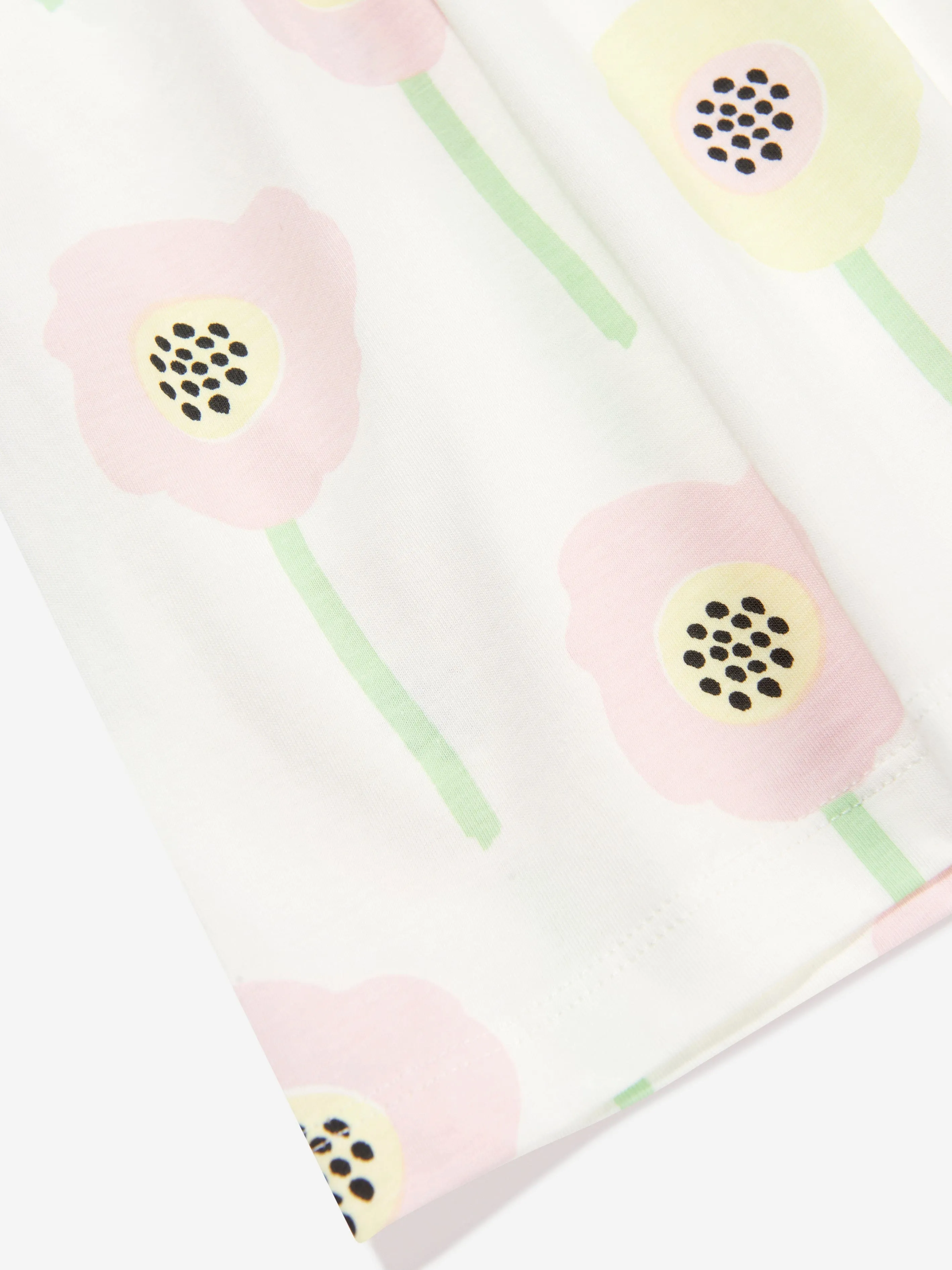 Stella McCartney Girls Flower Jersey Dress in Ivory