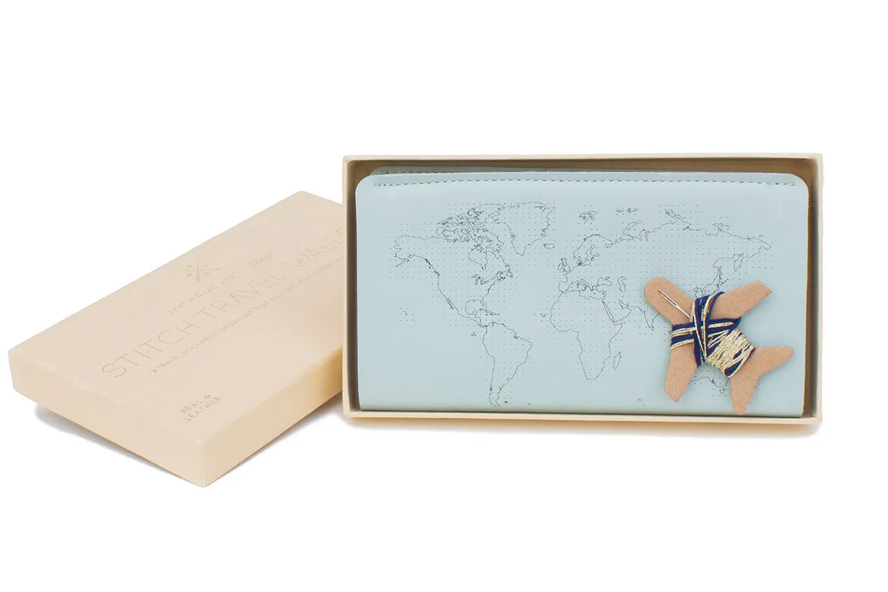 Stitch Travel Wallet - Mint
