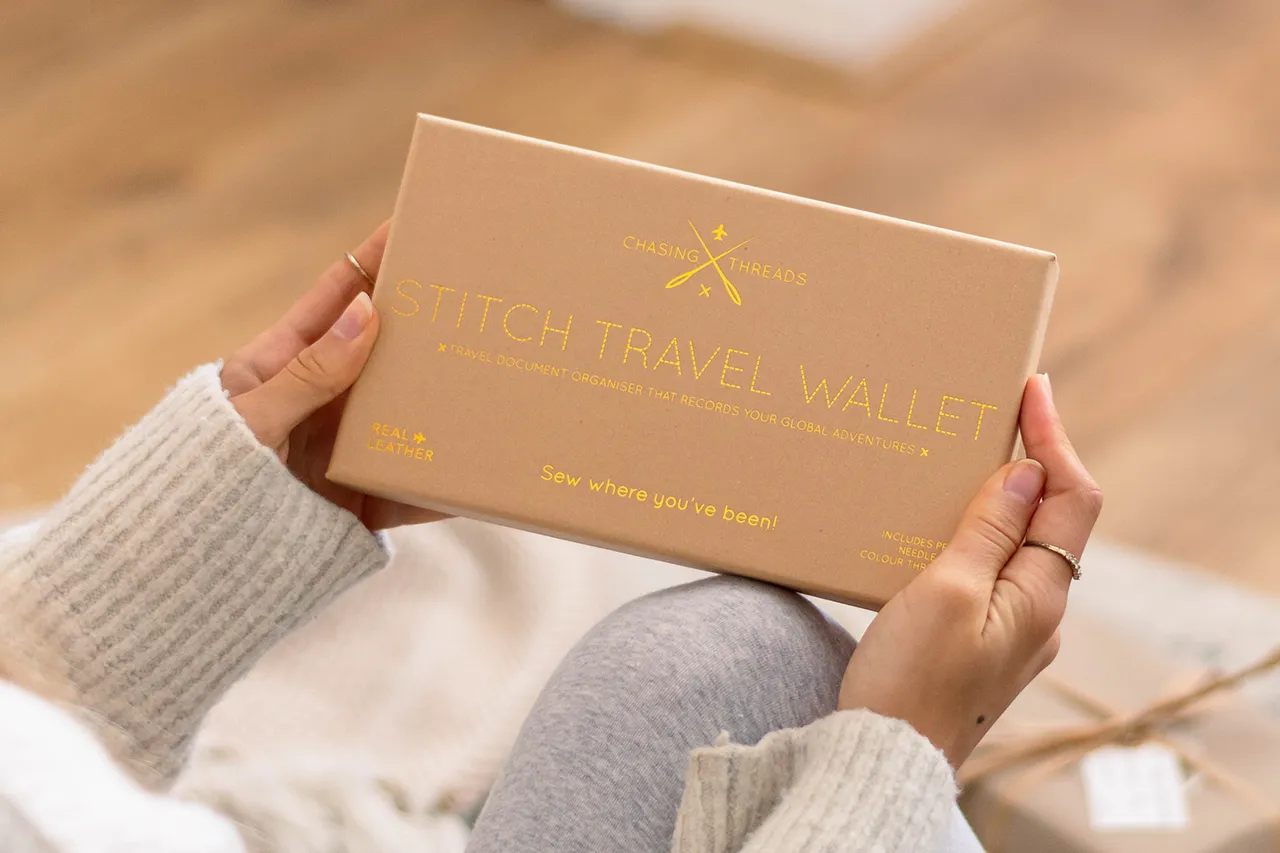 Stitch Travel Wallet - Mint