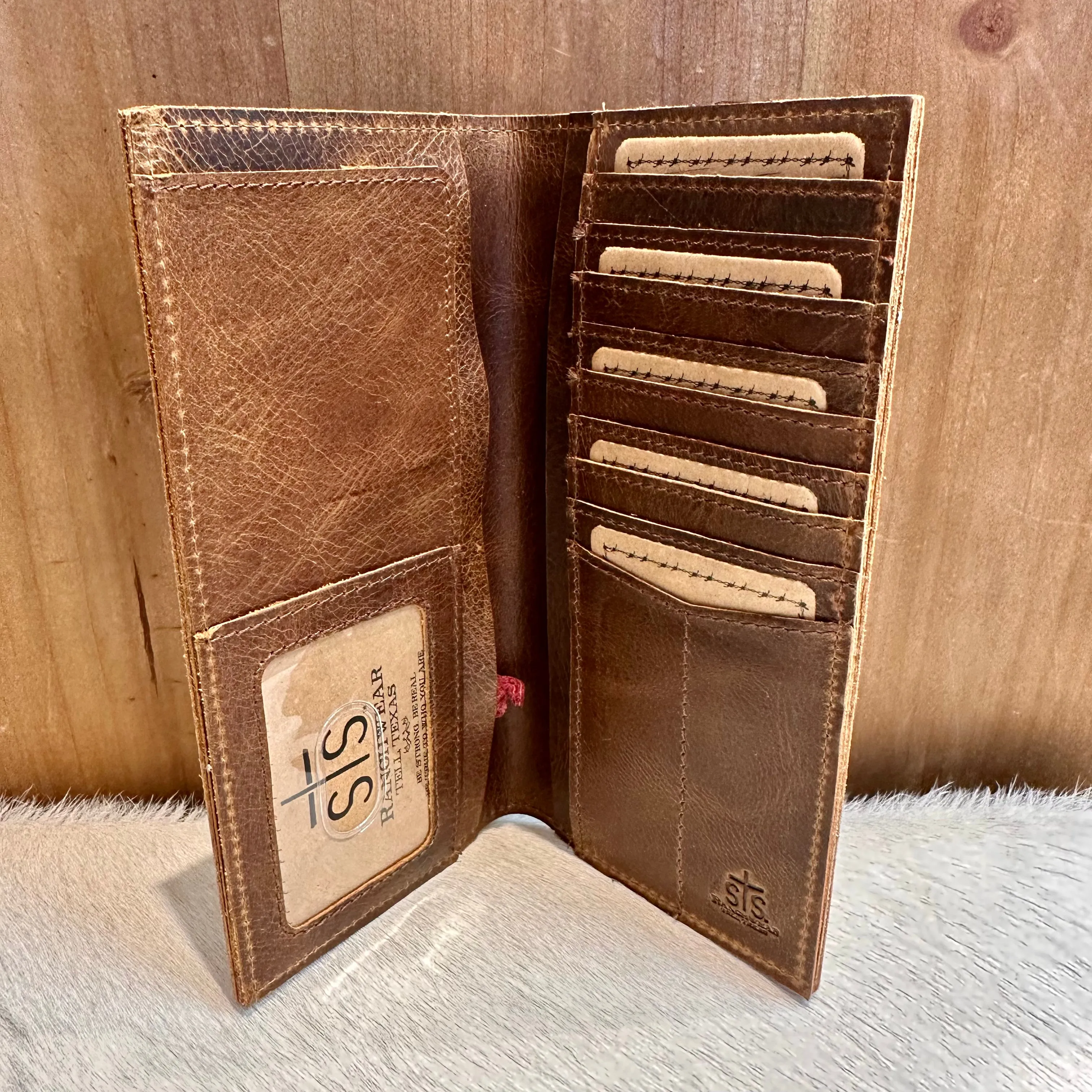 STS Ranchwear Tuscon Brown Leather Long Bifold