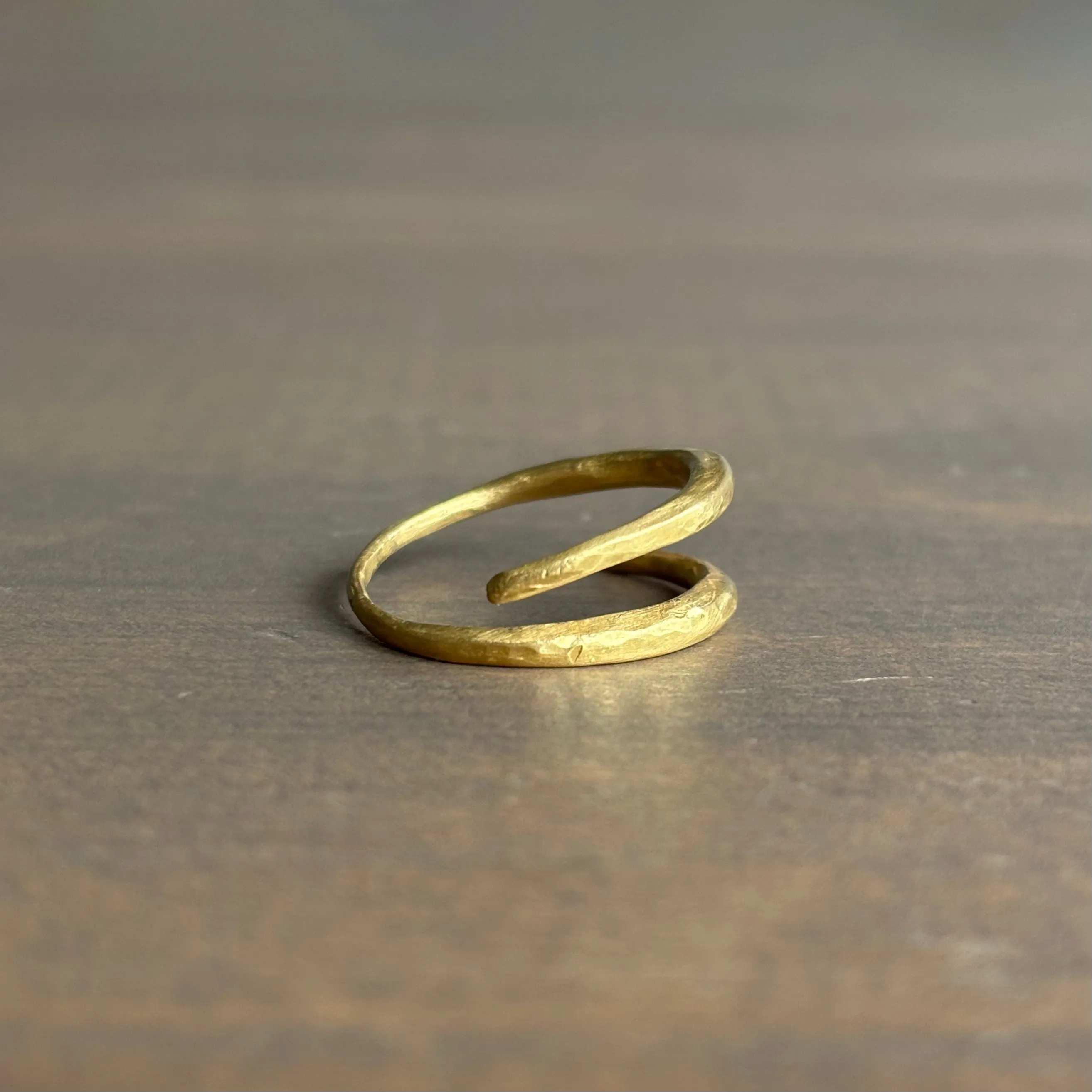 Thick & Thin Hammered Wrap Ring