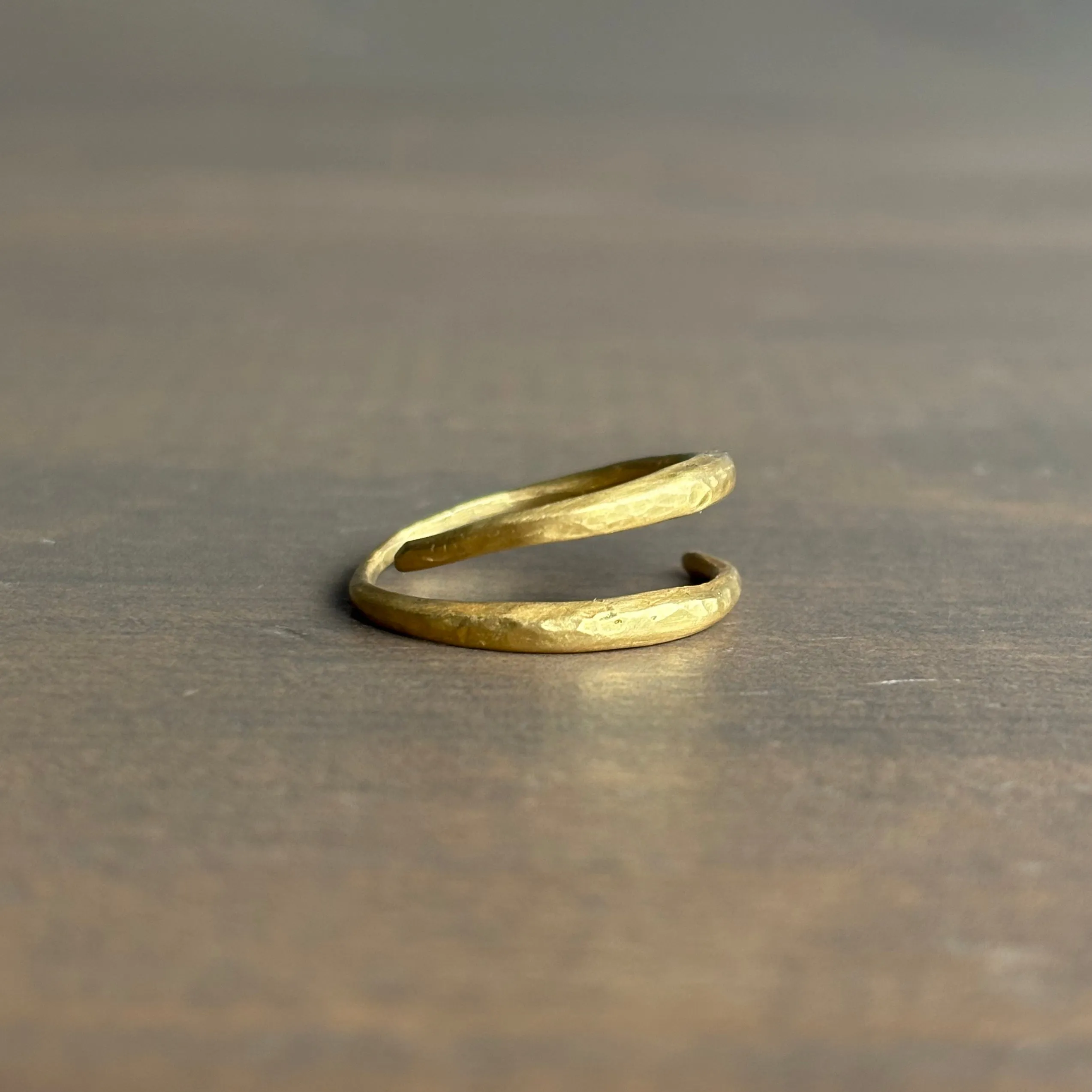 Thick & Thin Hammered Wrap Ring