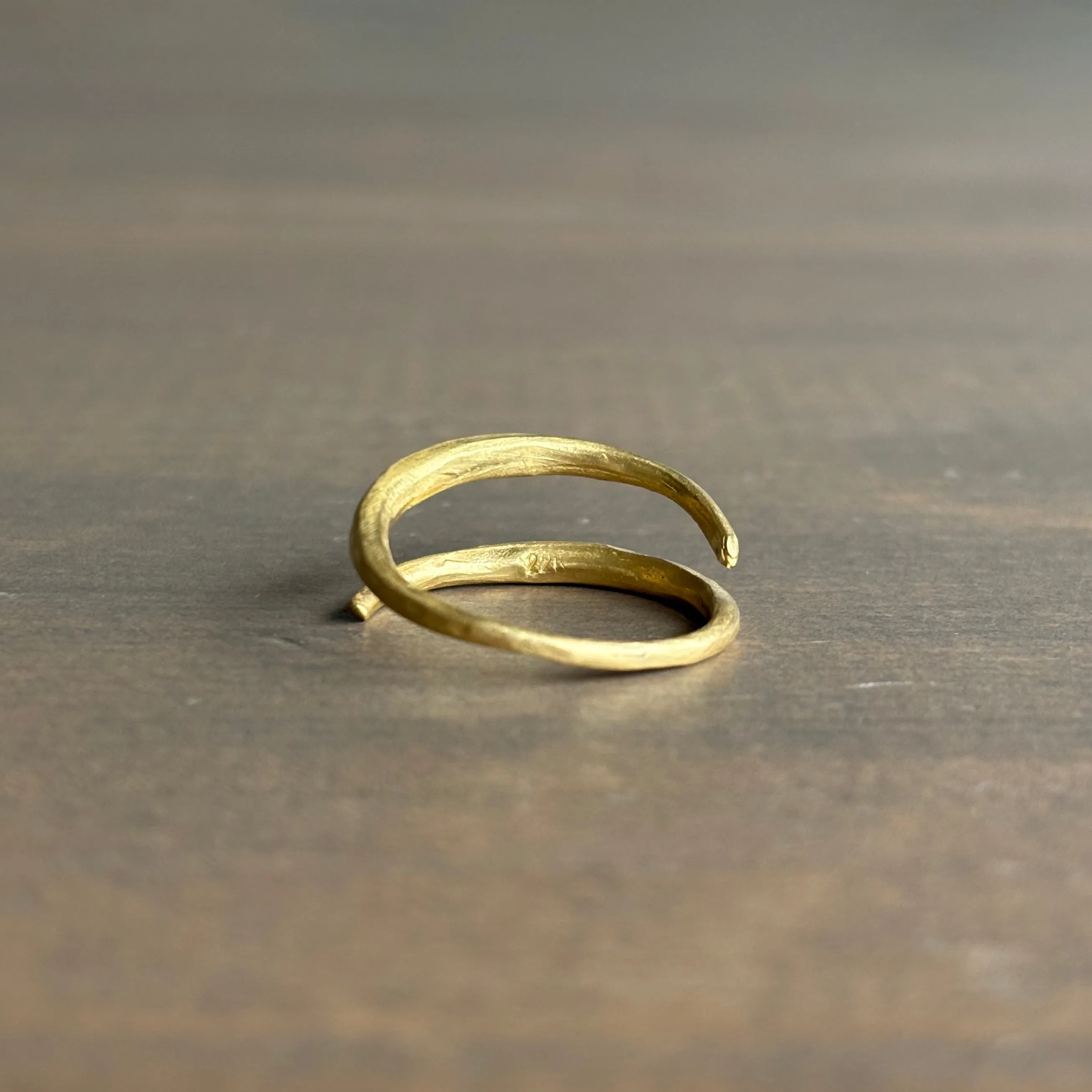 Thick & Thin Hammered Wrap Ring