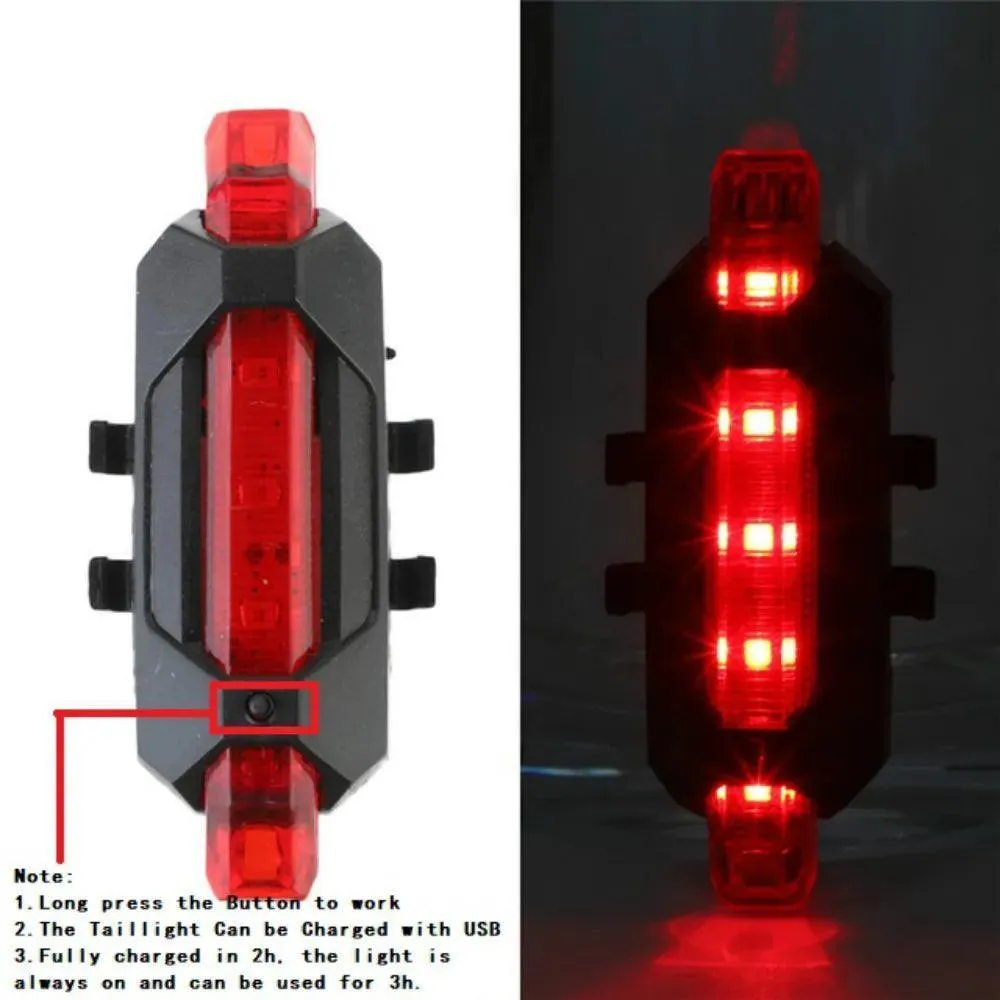 USB Rechargeable Bicycle Light Set: Illuminate Your Ride Safely and Stylishly
