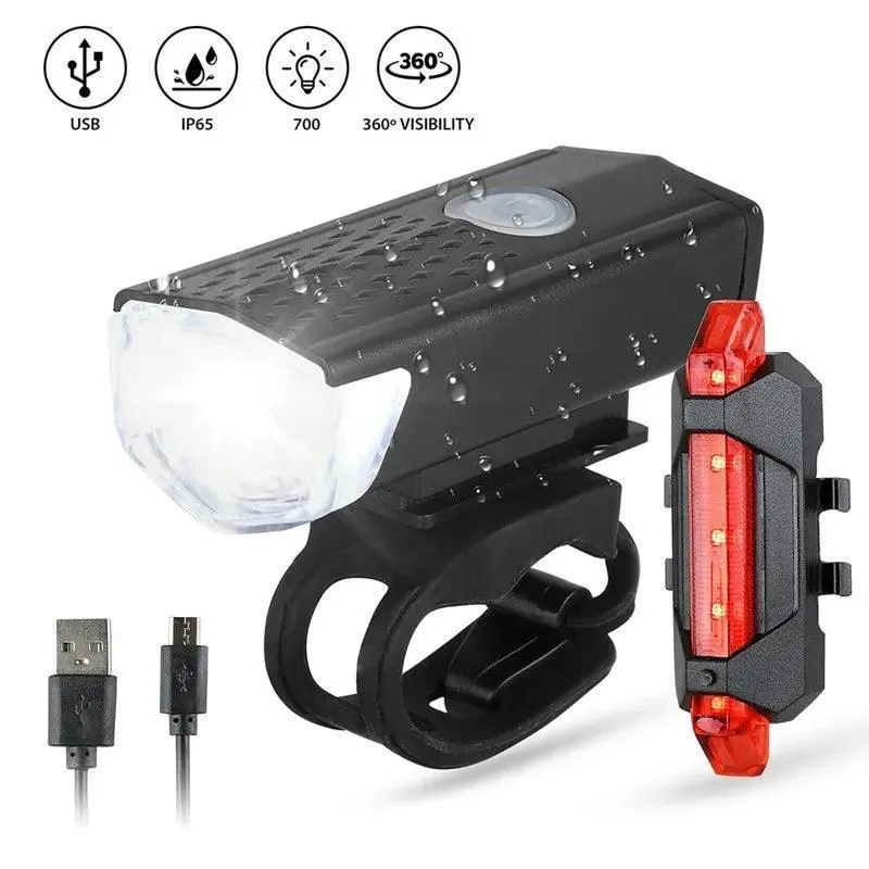 USB Rechargeable Bicycle Light Set: Illuminate Your Ride Safely and Stylishly