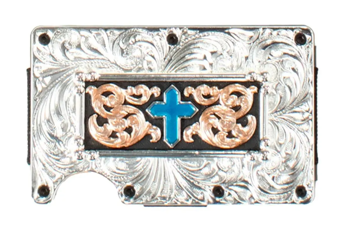 Utility Wallet ~ Turquoise Cross