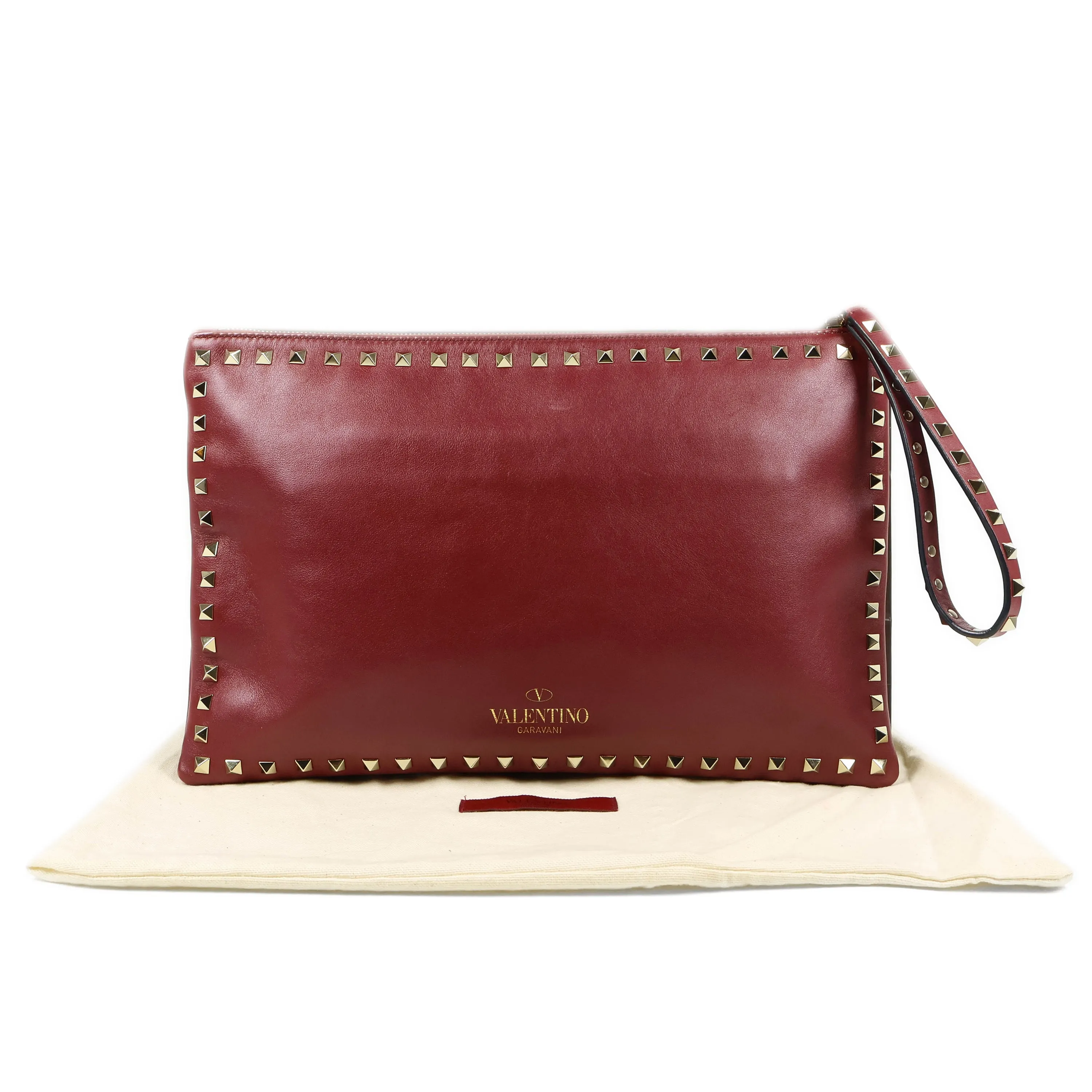 Valentino Clutch Large Burgundy