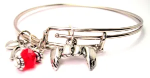 Vampire Teeth Style 3 Expandable Bangle Bracelet Set