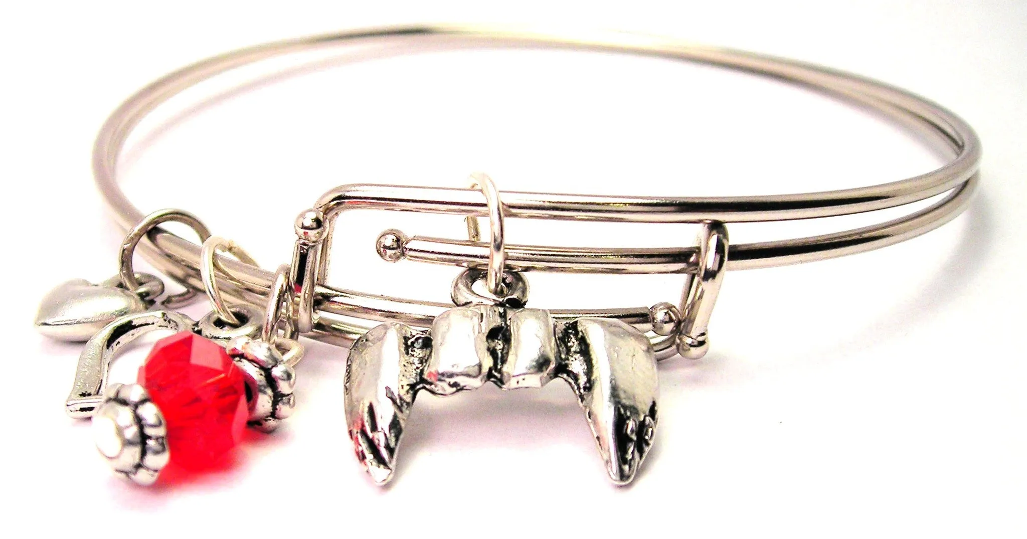 Vampire Teeth Style 3 Expandable Bangle Bracelet Set
