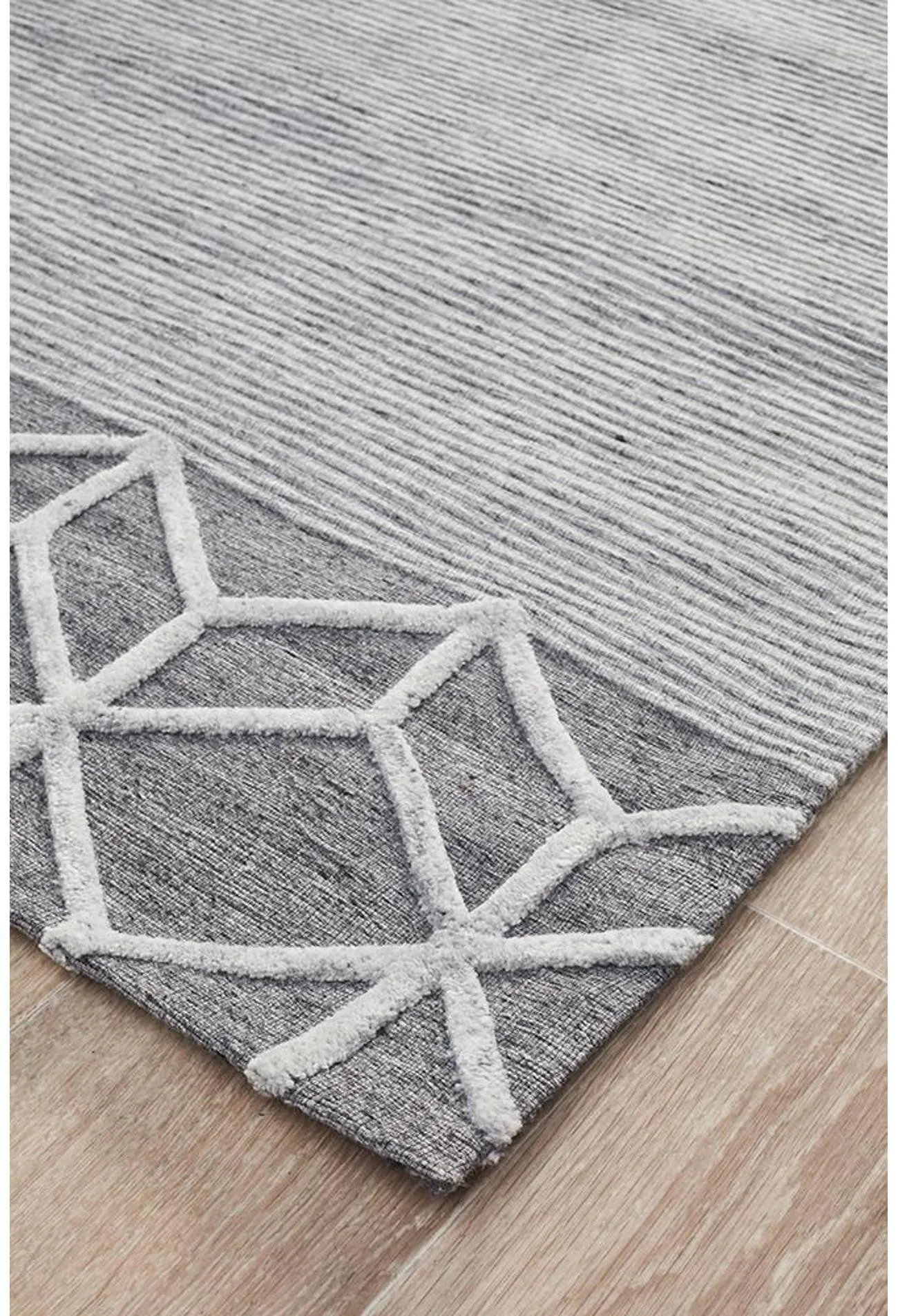 Vicenza Winter Grey Pulse Modern Rug