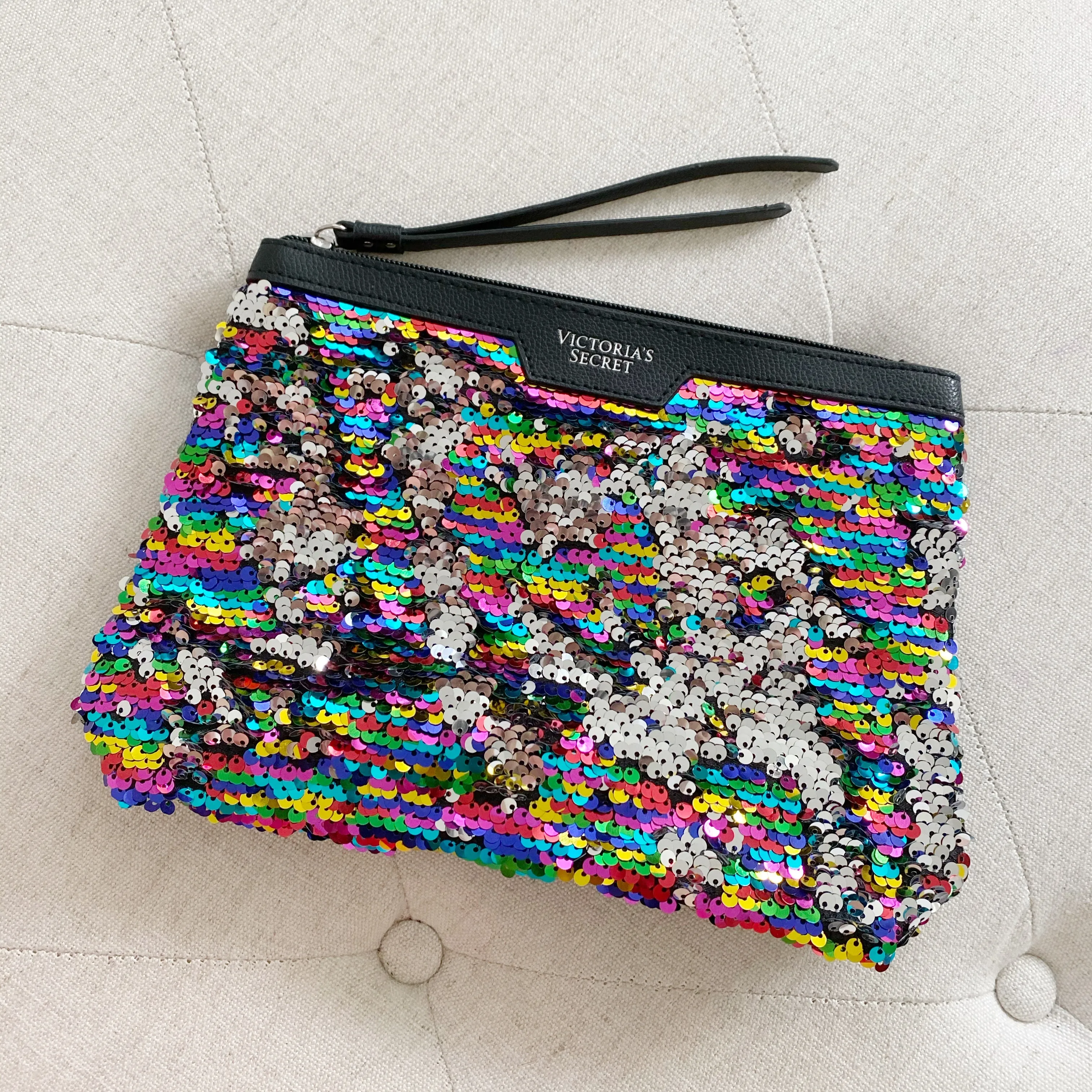 Victoria's Secret sequins Makeup Bag