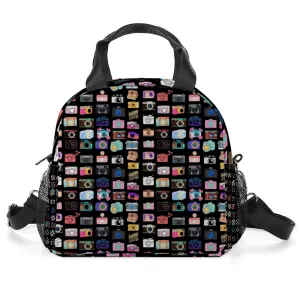 Vintage Cameras Lunch Bag with Handles & Shoulder Strap