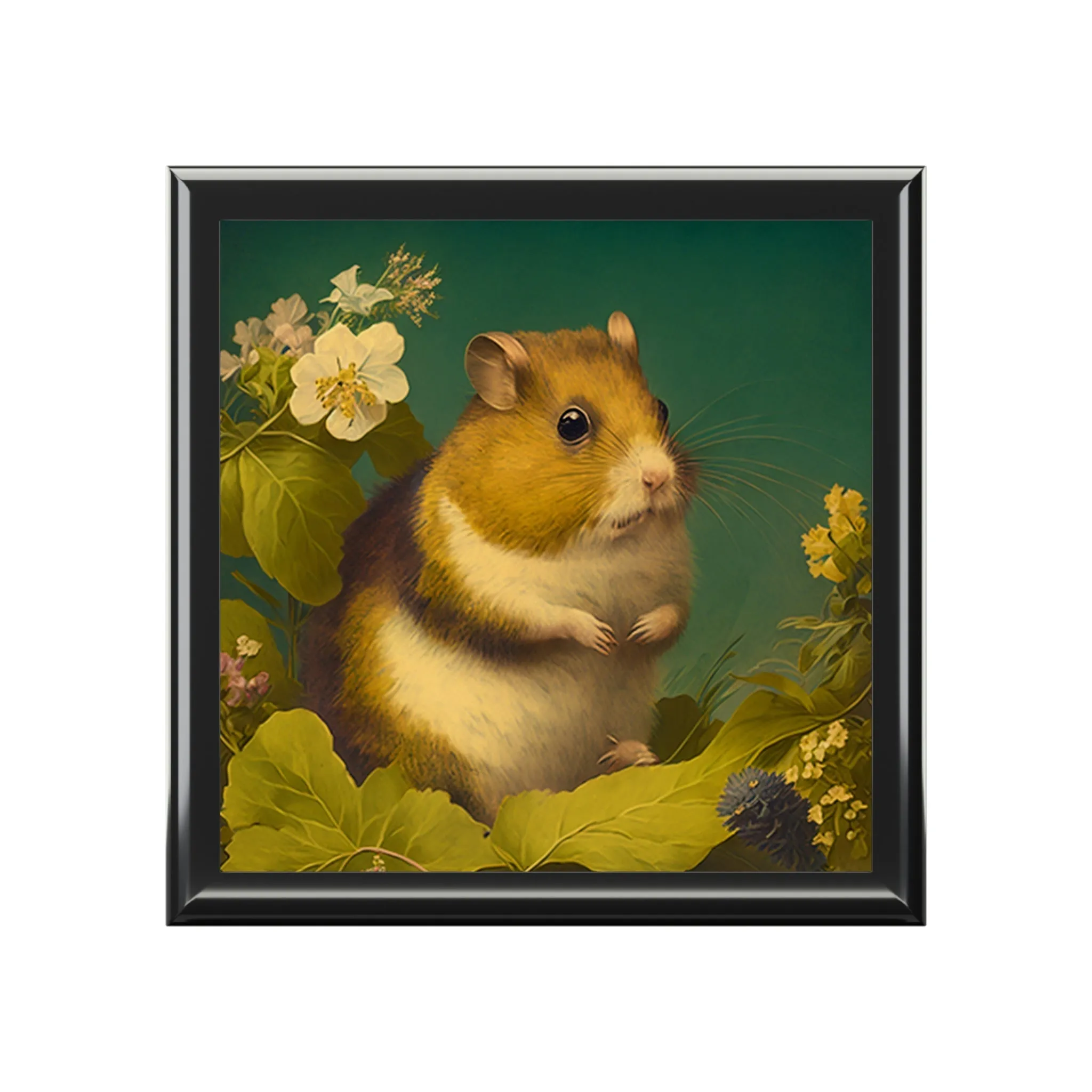 Vintage Hamster Wooden Keepsake Jewelry Box