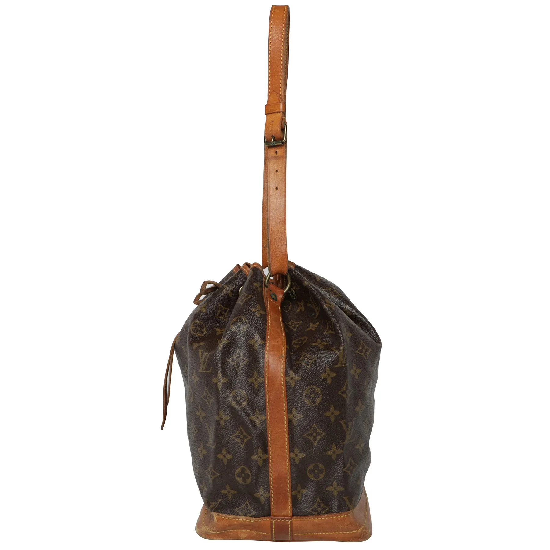 Vintage Louis Vuitton LV Monogram Bucket Leather Drawstring Shoulder Bag