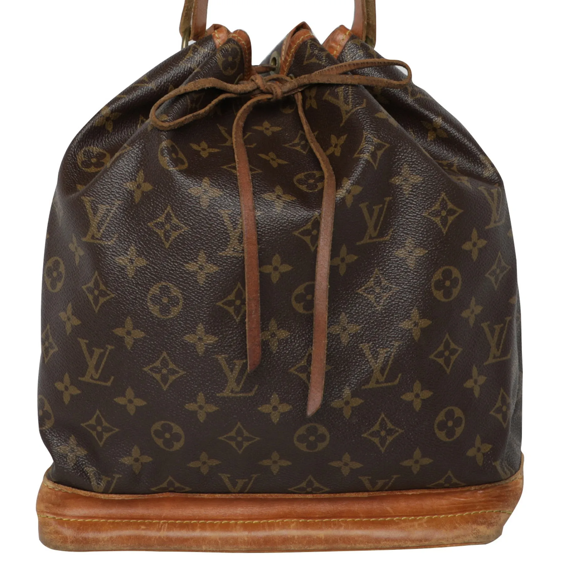 Vintage Louis Vuitton LV Monogram Bucket Leather Drawstring Shoulder Bag