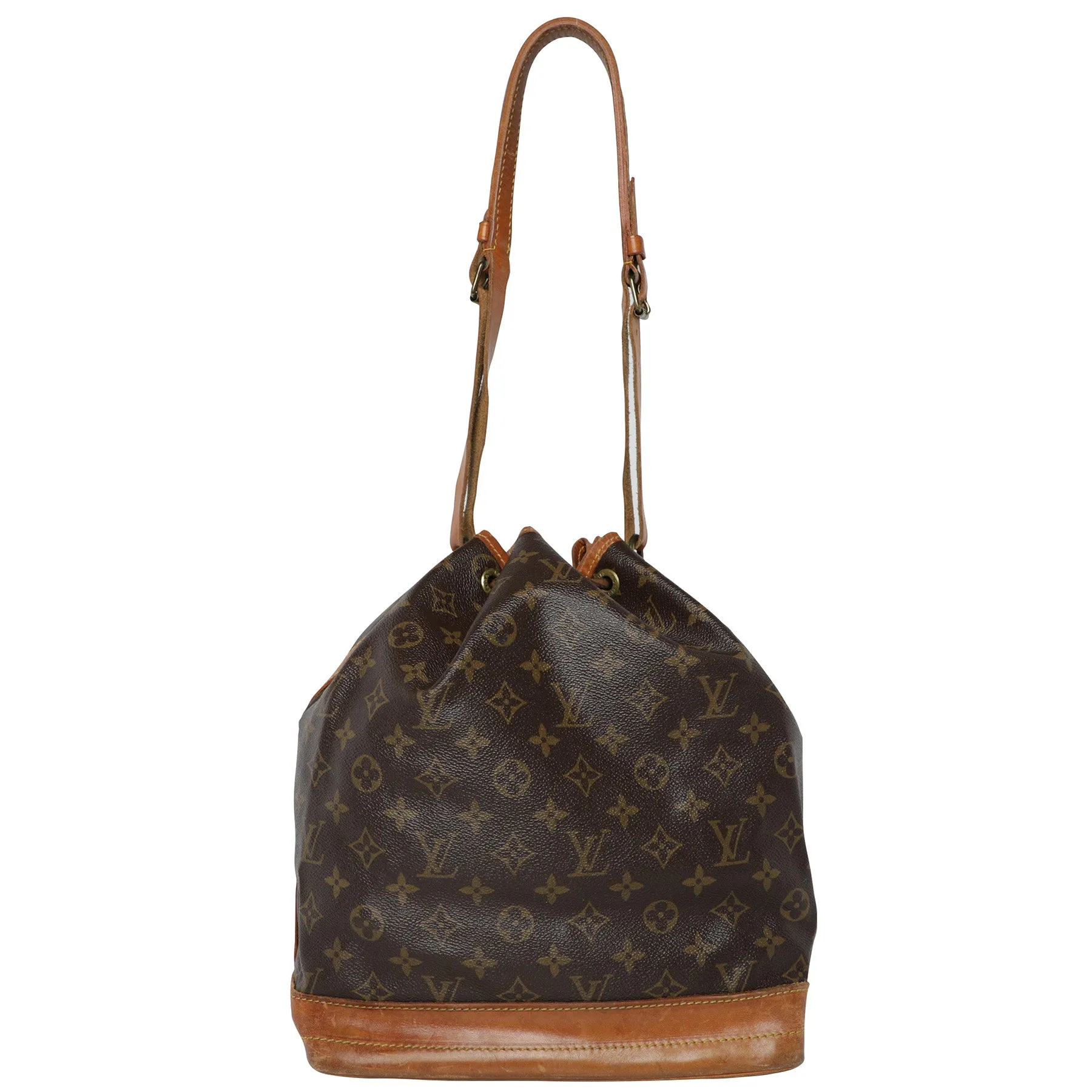 Vintage Louis Vuitton LV Monogram Bucket Leather Drawstring Shoulder Bag