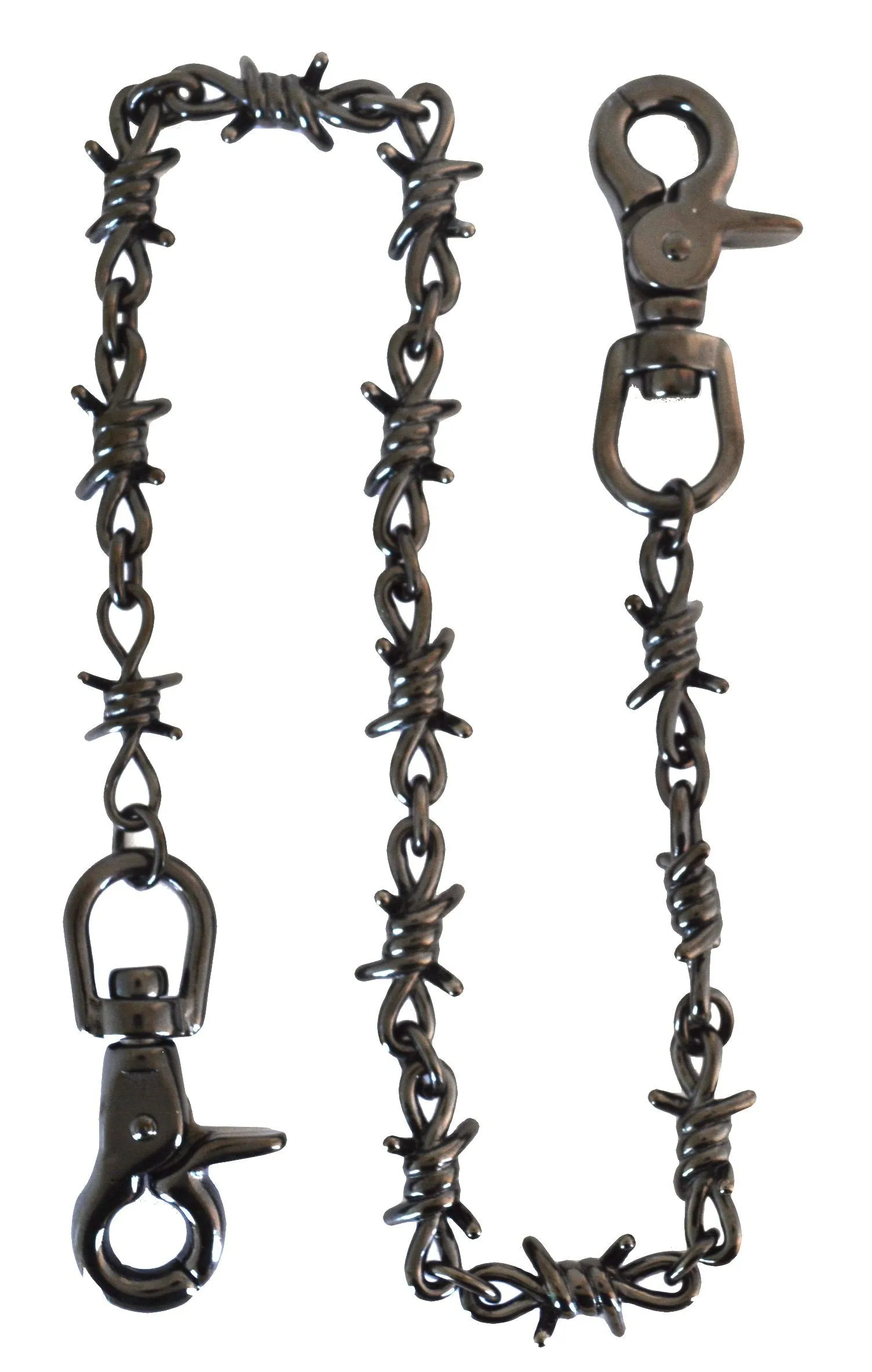 Wallet Barbed Wire Chain Stainless Steel 24"