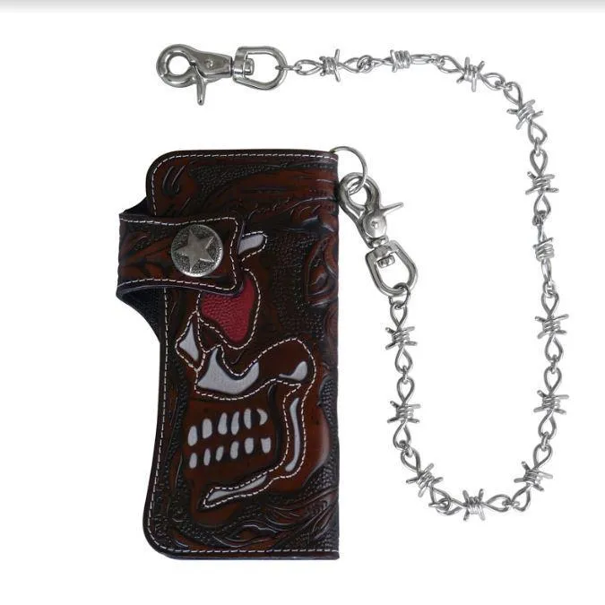 Wallet Barbed Wire Chain Stainless Steel 24"
