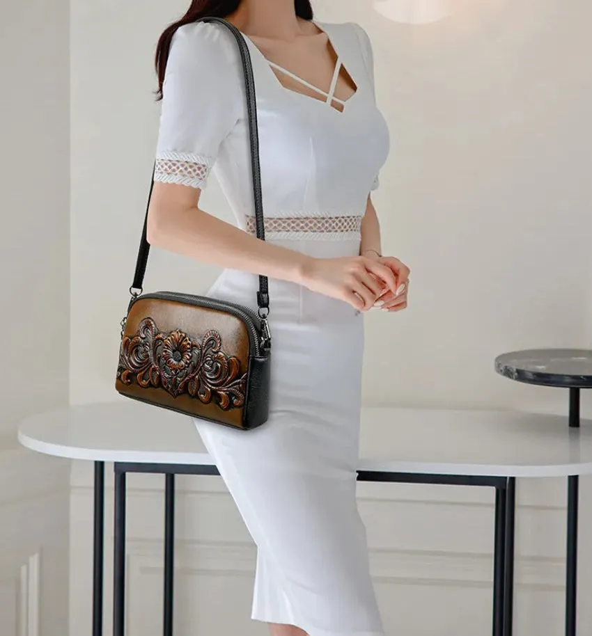 Women Retro Small High Quality Leather Crossbody Purse