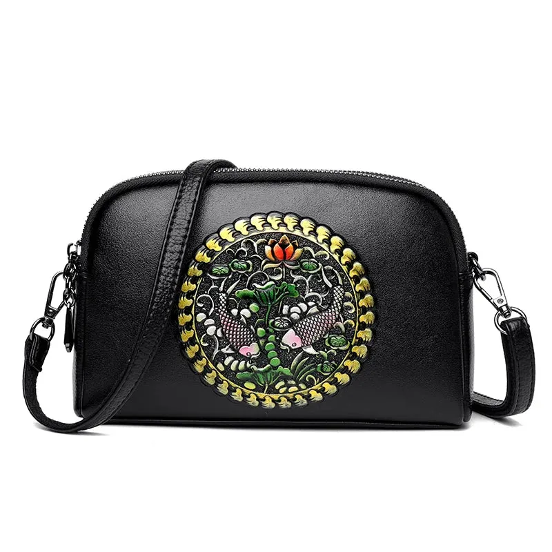 Women Retro Small High Quality Leather Crossbody Purse