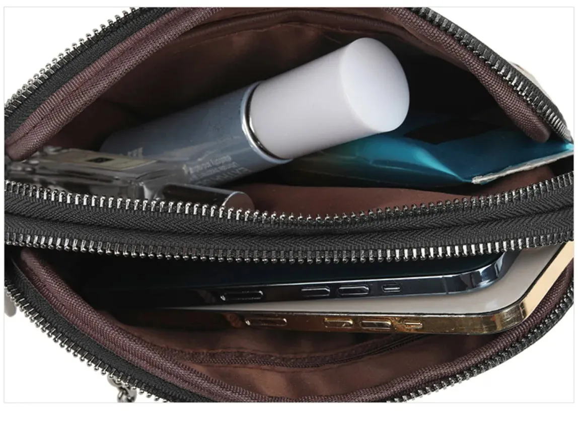 Women Retro Small High Quality Leather Crossbody Purse
