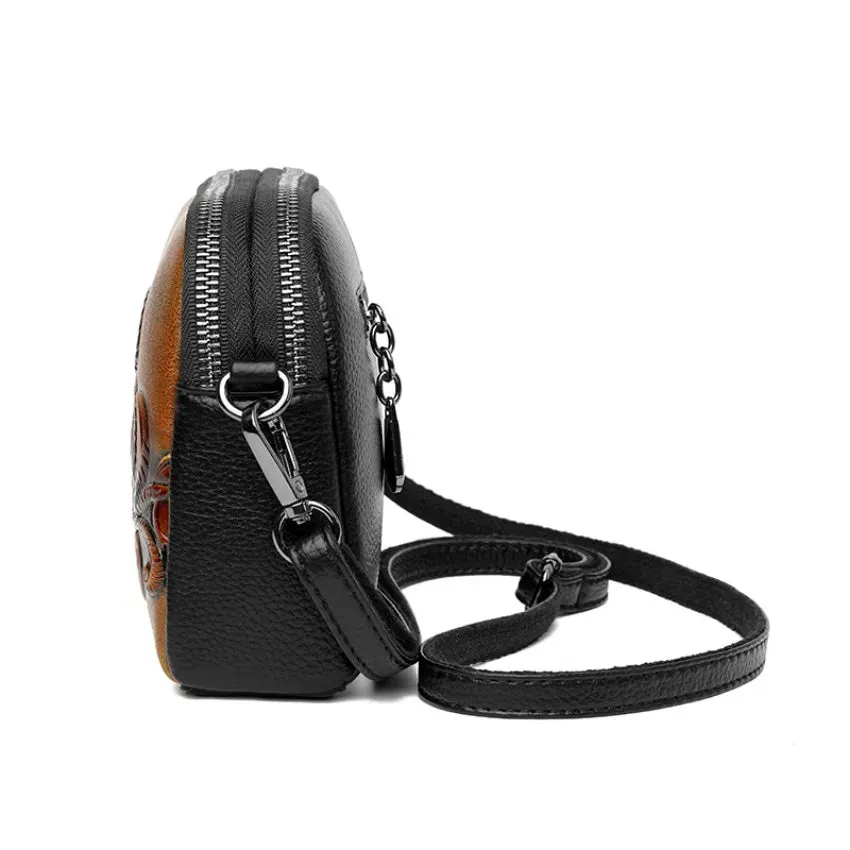 Women Retro Small High Quality Leather Crossbody Purse