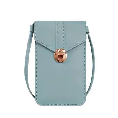 Women's Crossbody Faux Leather Phone Clutch