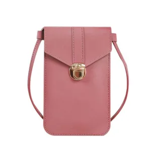Women's Crossbody Faux Leather Phone Clutch