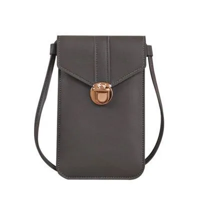 Women's Crossbody Faux Leather Phone Clutch