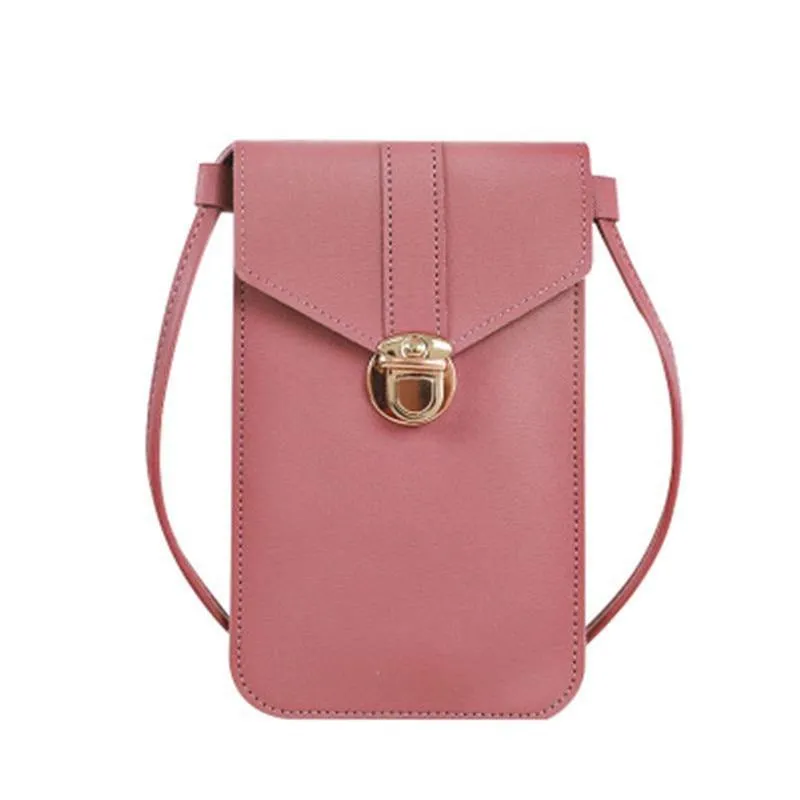 Women's Crossbody Faux Leather Phone Clutch