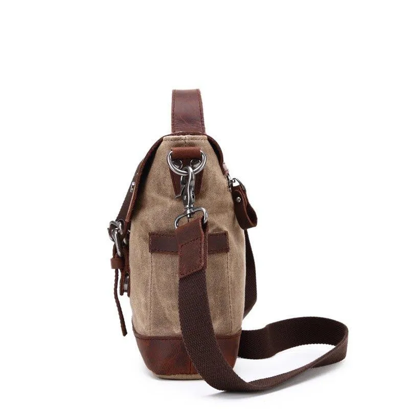 Woosir Mens Canvas Satchel Bags Waterproof Briefcase 14"