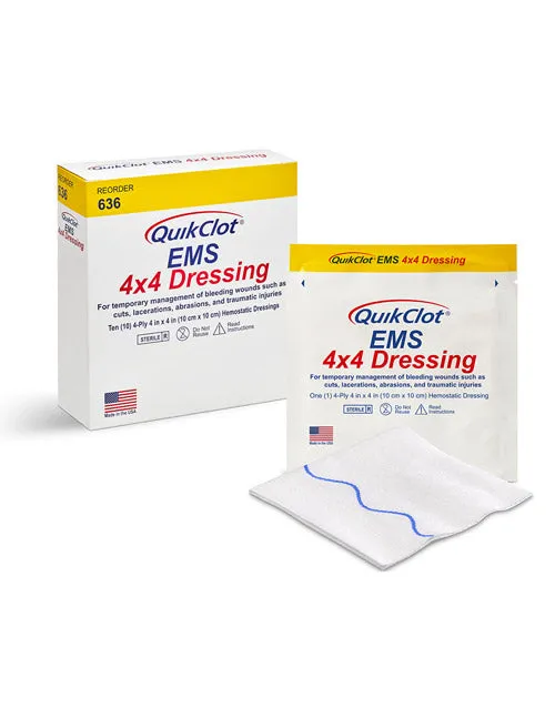 Z-Medica QuikClot® EMS 4x4 Dressing